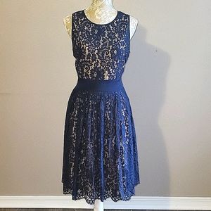 Eliza J Lace Overlay Dress